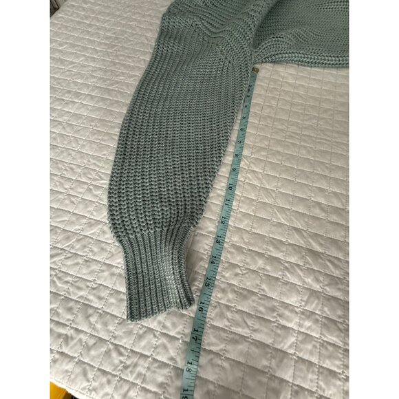 Thakoon Collective Sage Green Half-Zip Knit Sweater, Size M - Picture 6 of 9
